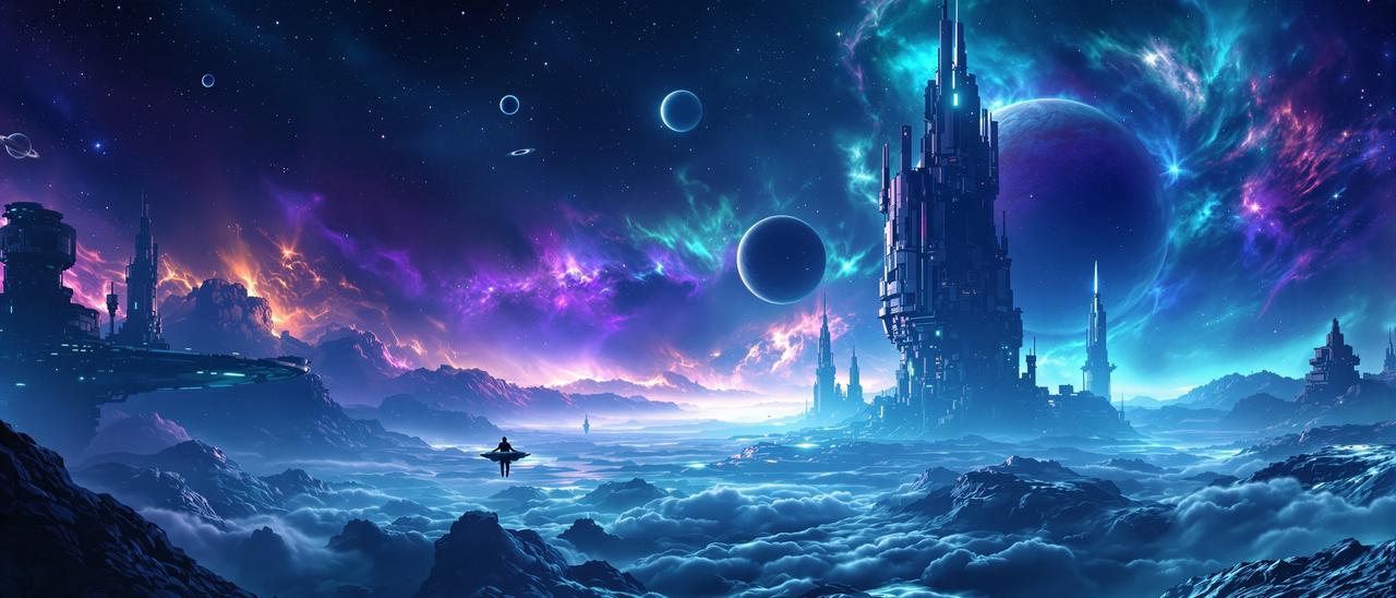 科幻电影宇宙 - 影视枢纽74专题栏目封面，探索未来世界的无限可能，从太空冒险到人工智能